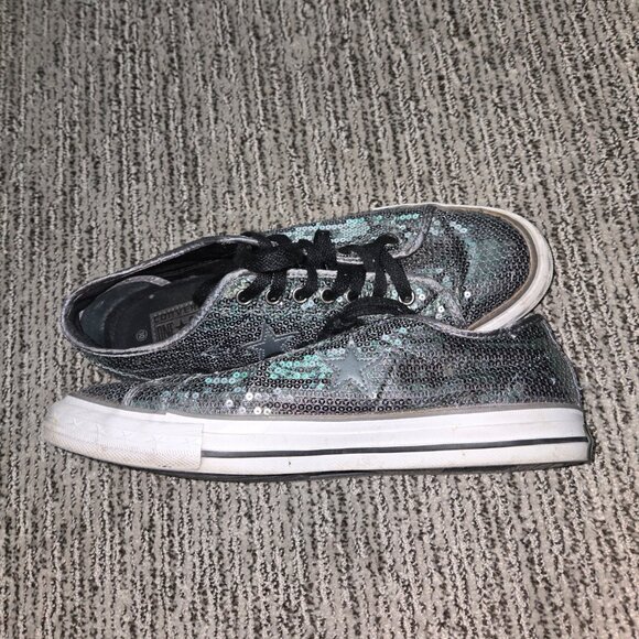 Retro Converse One Star Sparkle Sneakers - Picture 6 of 7
